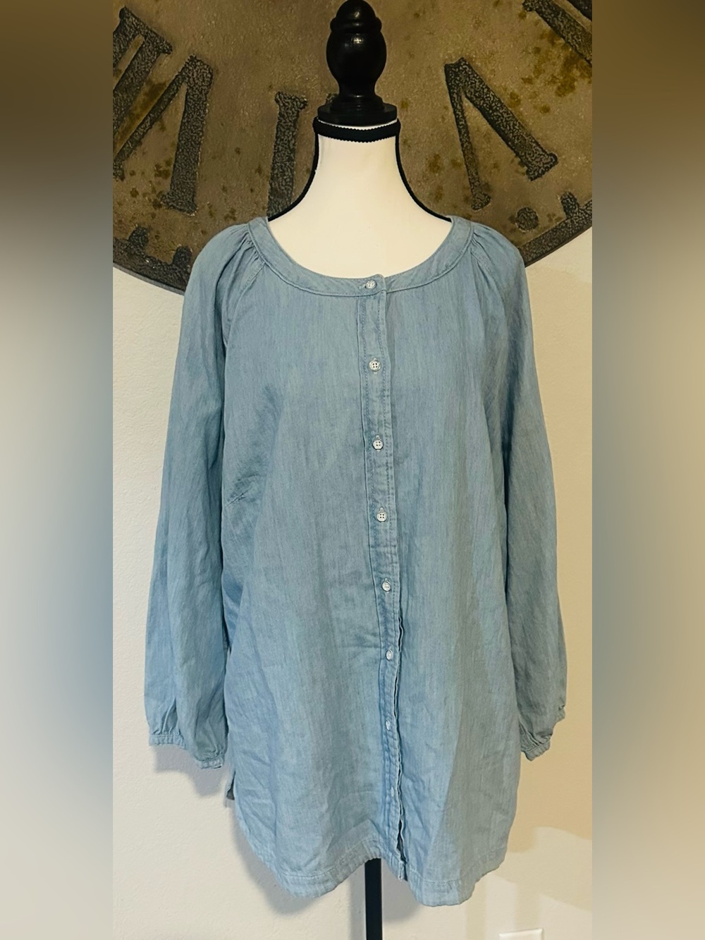 Universal Thread Light Blue Button-Front Dress